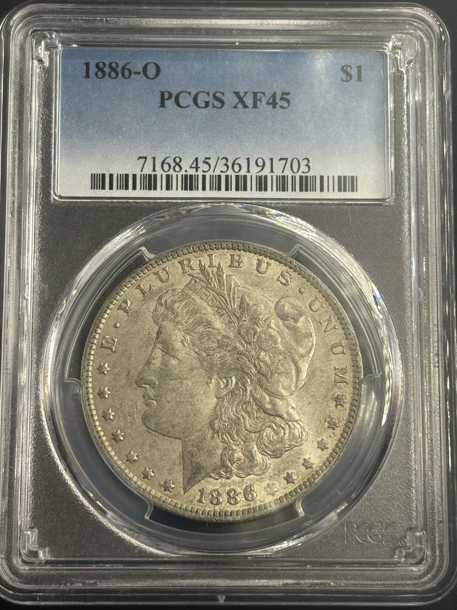 Circulated Silver 1886 Year Morgan US Dollars (1878-1921) for sale
