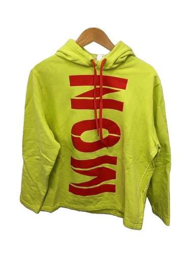 Felpa con cappuccio MONCLER M cotone stampa verde h109h8g00001 usata