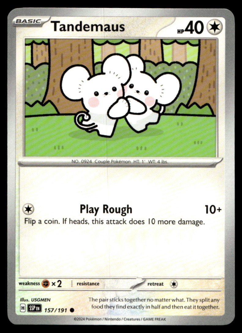 Tandemaus 157/191 Common Surging Sparks Pokemon Lightly Played