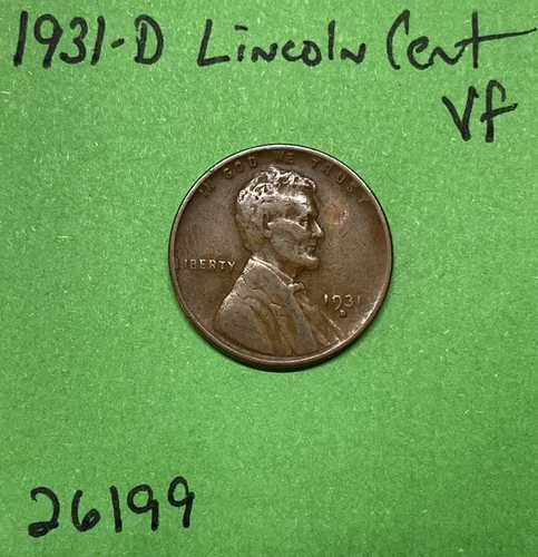 1931 D Lincoln Wheat Cent / Penny 1c VF Very Fine