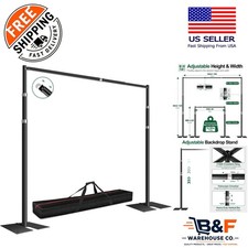 Heavy-Duty Adjustable Pipe and Drape Stand Kit 10x10ft for Versatile Backdrops