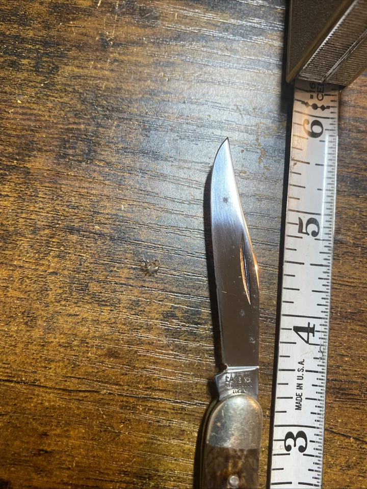 Mini faca cabeça de cobre vintage CASE XX 1980 10 pontos EUA 62109X OSSO - Imagem 3 de 4