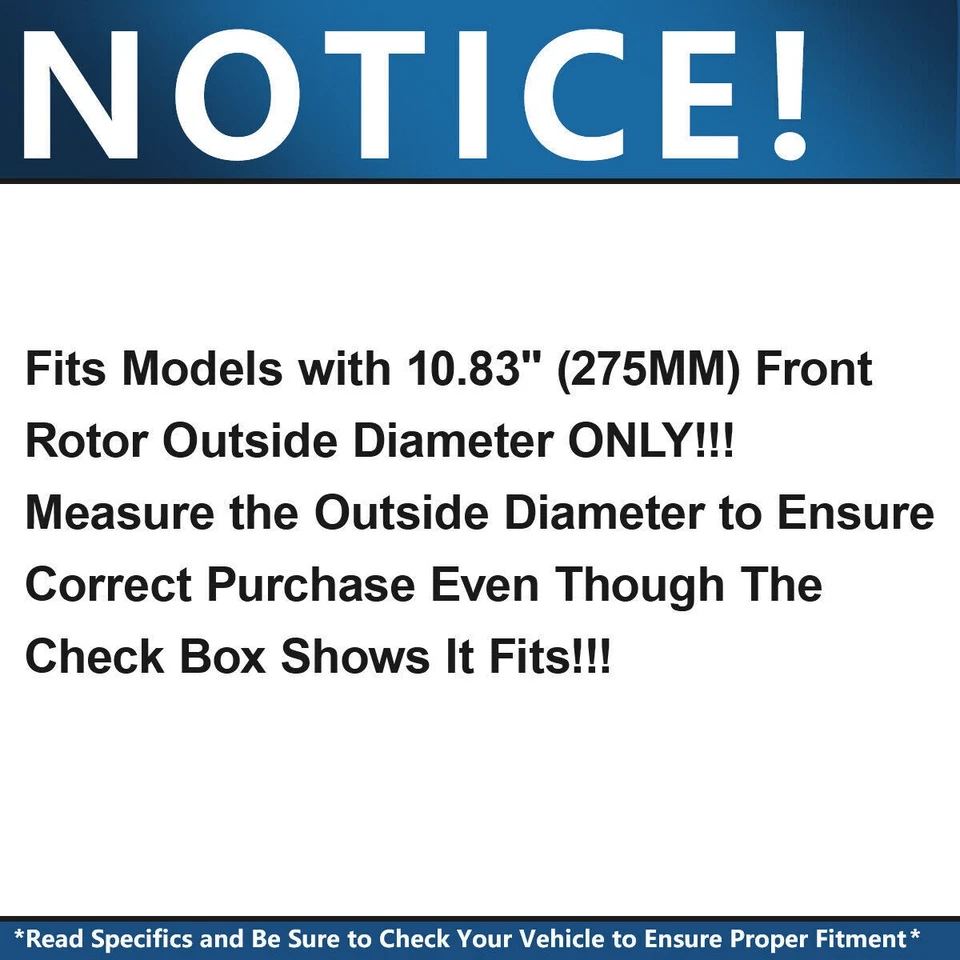 Rotores de freno delanteros 275 mm + pastillas de freno de cerámica para Toyota RAV4 Prius V Scion xB Foto 2 de 4