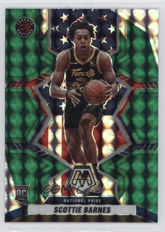 2021 Panini Mosaic National Pride Green Prizm Scottie Barnes #257 Rookie RC 5h4