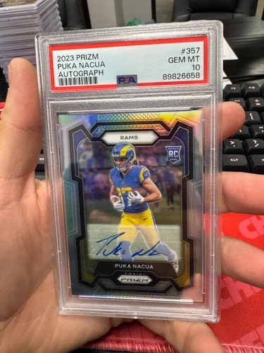 2023 Panini Prizm PUKA NACUA #357 Silver ROOKIE AUTOGRAPH RC AUTO PSA 10 GEM MTOpens in a new window or tab