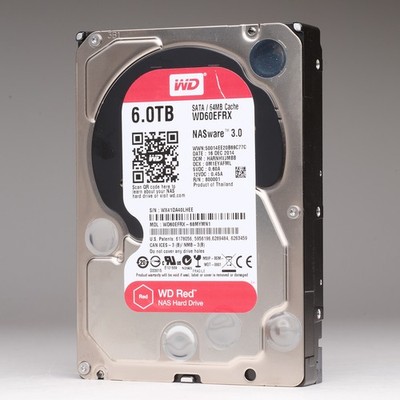 Western Digital WD RED 6 TB NAS HDD WD60EFRX, 5700 RPM, SATA III 6 Gb/s
