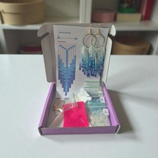DIY Fringe Earring Kit Jewellery Making Set Adults & Teens Seed Bead Ocean Wave