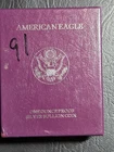Beautiful 1991 S American Eagle Proof Silver Dollar in Box/COA