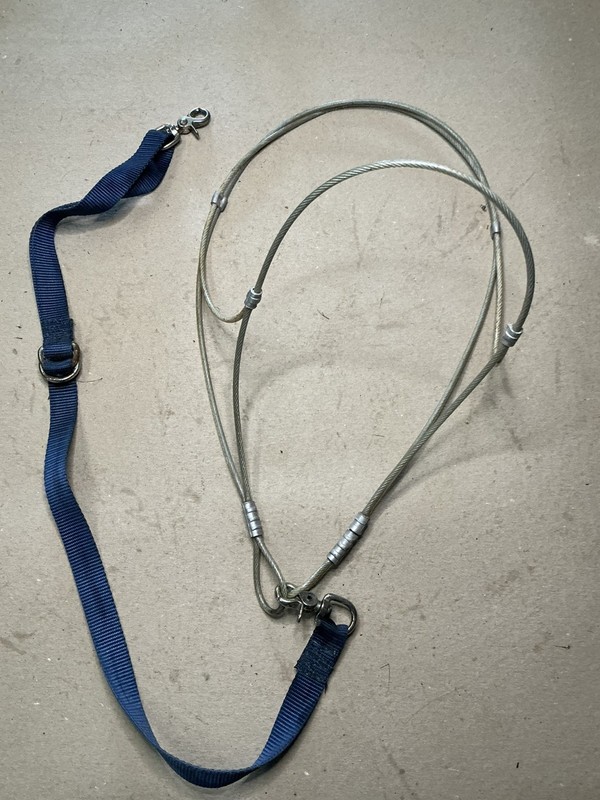 Western Bridle Cable Tie Down Nose Band With Nylon Strap