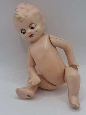 Vintage Plastic Doll Patent Pending Baby Crawl Letters On Body Parts 3 1/2 inch