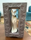 Vintage 1950s Shawnee Pottery RARE GRAY CREAM Deer Ivy Mid Century Planter Vase