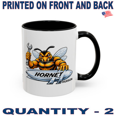 DigiRods Hudson Hornet Mechanic Cartoon Car Logo Coffee Cup Mug Set