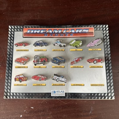 Atlas Editions Traum Oldtimer Emaille Pin Anstecker Set Ferrari Mercedes  Vette