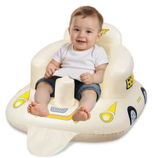 Inflatable Seat for Babies 3 Months & Up, Baby Floor Seat Learn to Sit Up, Po...