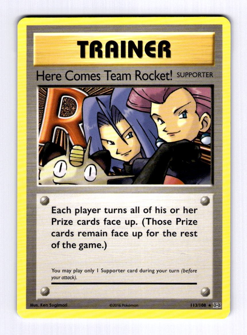 Here Comes Team Rocket! XY - Evolutions #113 (2016) Secret NM Pokemon