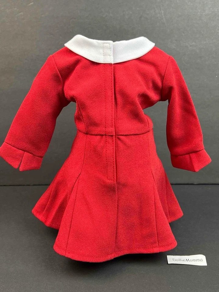 American Girl Kit Red Christmas Dress~Scottie Dog 'pin'~Hairbow~T-strap shoes~AG - Image 3 of 4