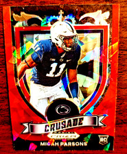 Micah Parsons 2021 Prizm Draft Red Ice RC, Halloween, Mosaic Packers Rookie Lot