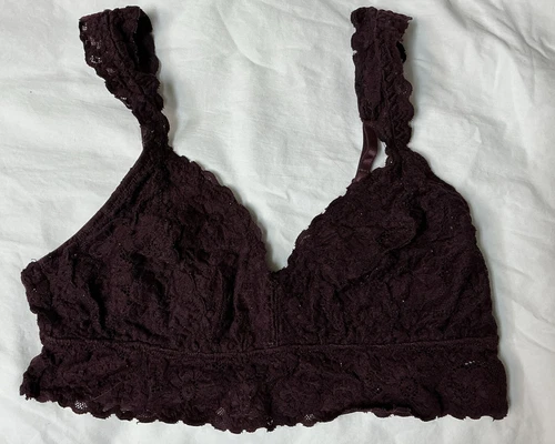 Aerie Medium Dark Purple Lace Racerback Bralette