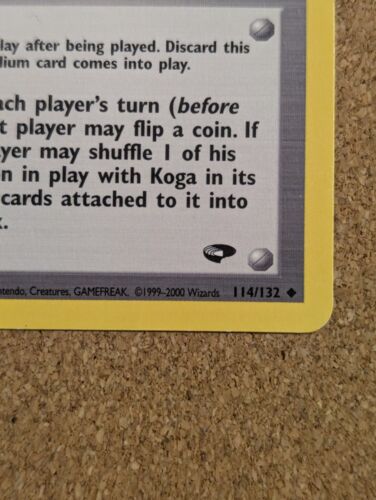 Fuchsia City Gym 114/132 - Tarjeta de Entrenador Pokemon Vintage Nintendo 1999-2000 WOTC - Imagen 3 de 3
