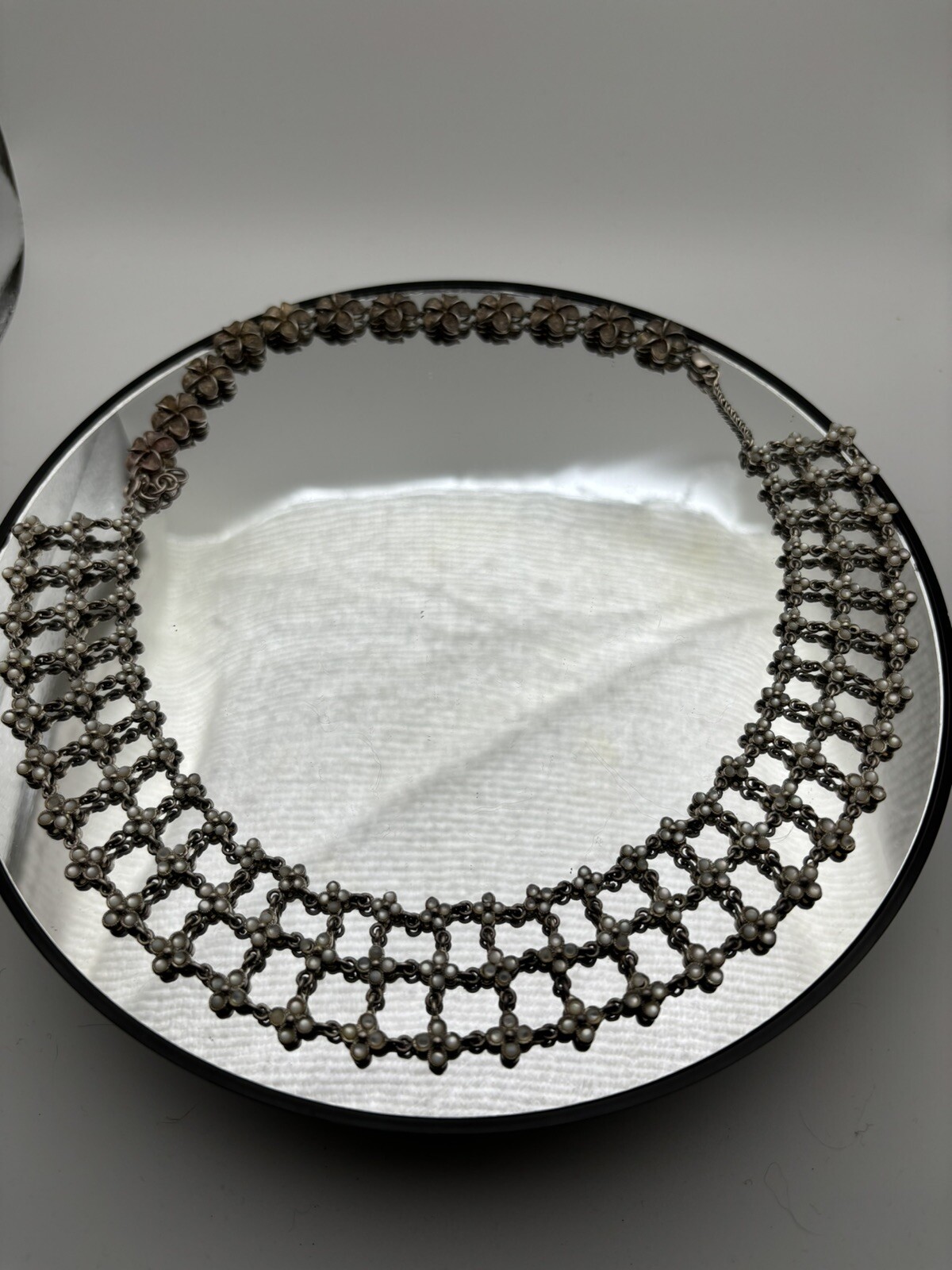 Solid Sterling Silver Necklace Set W/Bracelet 2 I… - image 2