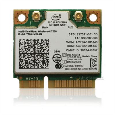 717381-001 HP Intel  7260HMW AN 802.11a/g/n Wifi + Bluetooth 4.0 Karte PCIE