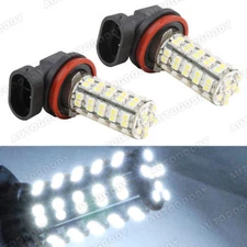 2 x H11 LED Bulbs Xenon White DRL Fog Light Headlight 68-SMD