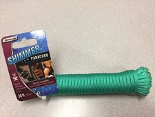 SecureLine NPC1830GS 5/32 in. Dia. x 30 ft. L Green Shimmer Poly Paracord
