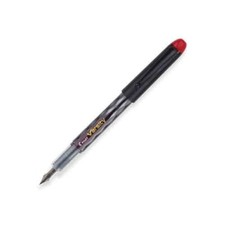 Pilot Varsity Fountain Pen Med Nib Black Barrel Red Ink Office School Writing
