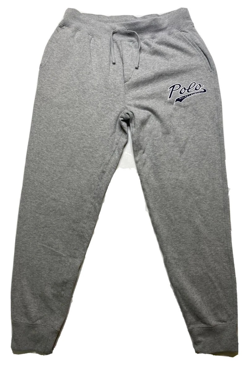 Polo Ralph Lauren Spell Out Logo Jogger pantalon de survetement gris neuf avec e