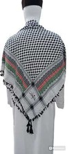 Shemagh Keffiyeh Palestine Flag Print Scarf Arab Mens Women Palestinian Wrap