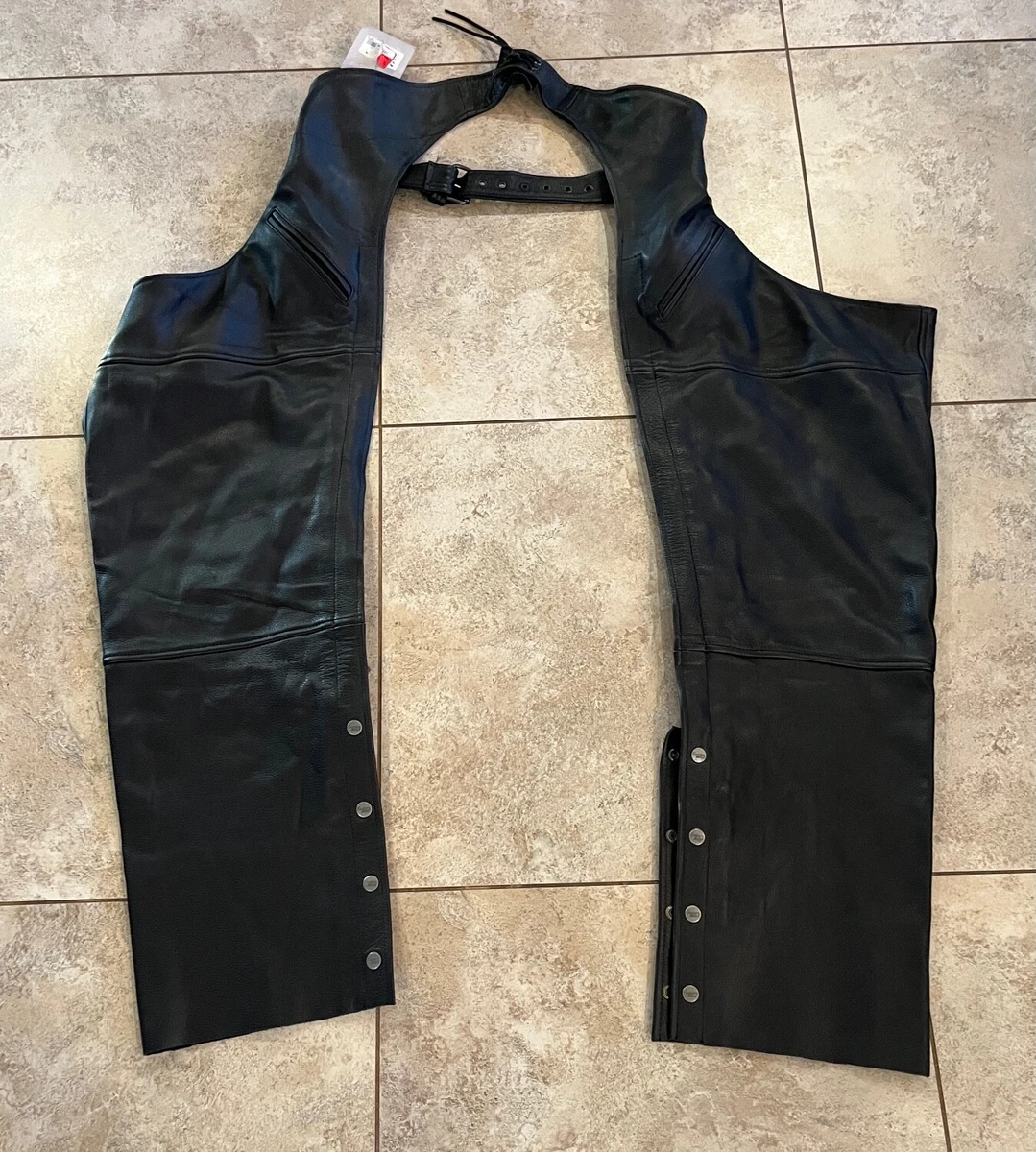 Custom Bilt Leather Motorcycle chaps 3XL eBay