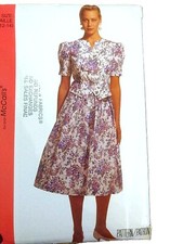 Vintage Skirt and Top Sewing Pattern McCall's 5789 Size 8-14 Two Piece Dress