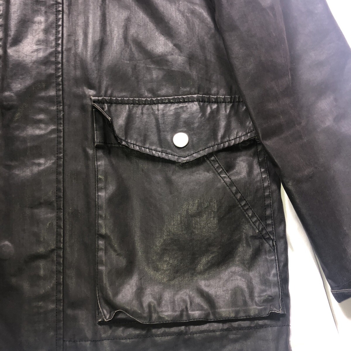 Steven Alan Jacket Men Size Small Black Engineers Wax Field