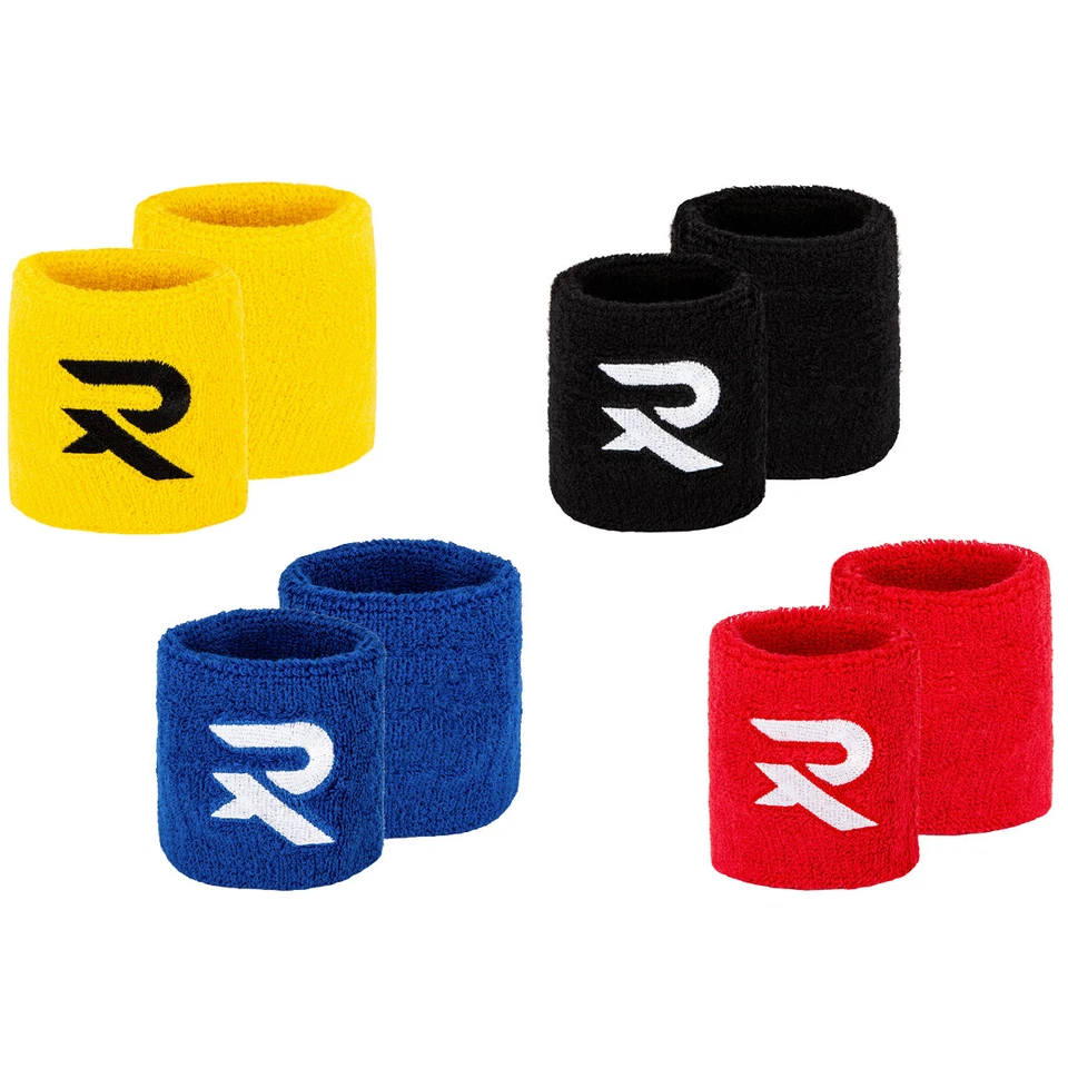 Sports Wrist Sweatbands X2 Black Cotton Wristbands Squash Tennis Fitness Running - Image 3 of 4