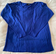 a.n.a A New Approach Womens Blue Long Sleeve Acrylic Sweater Size L