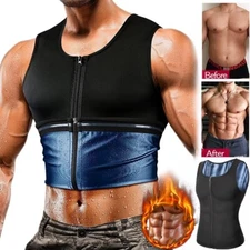 Gynecomastia Compress Tank Top Men Slim Body Shaper Sport Vest Sweat Sauna Suits