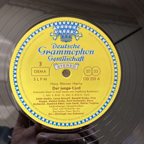 HENZE- DER JUNGE LORD 3 LP VON DOHNANYI B940 - Foto 3 di 4