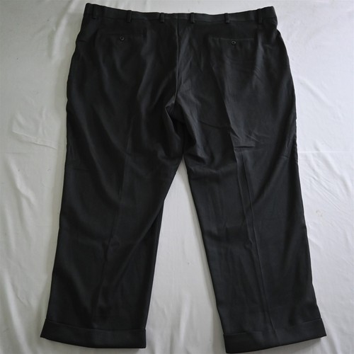 GS 56x30 Gray Pleated Expander Waist Pleated Cuffed Mens Dress Pants - Picture 9 of 9