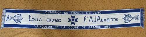 Écharpe Vintage Supporters AJ Auxerre - Football - Fabriquée En France