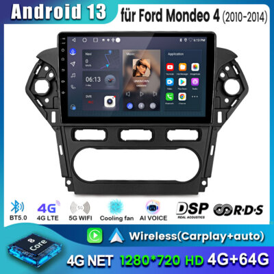 8Kern Android 13 Carplay Car Stereo for Ford Mondeo MK4 2010-2014 GPS NAVI 4+64G