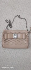 Brand New My Flat In London Wristlet From Brighton Beige Leather 