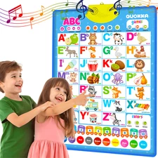 QUOKKA Vertical ABC Learning Wall Chart for Toddlers Age 3 4 6+ - Speech Therapy