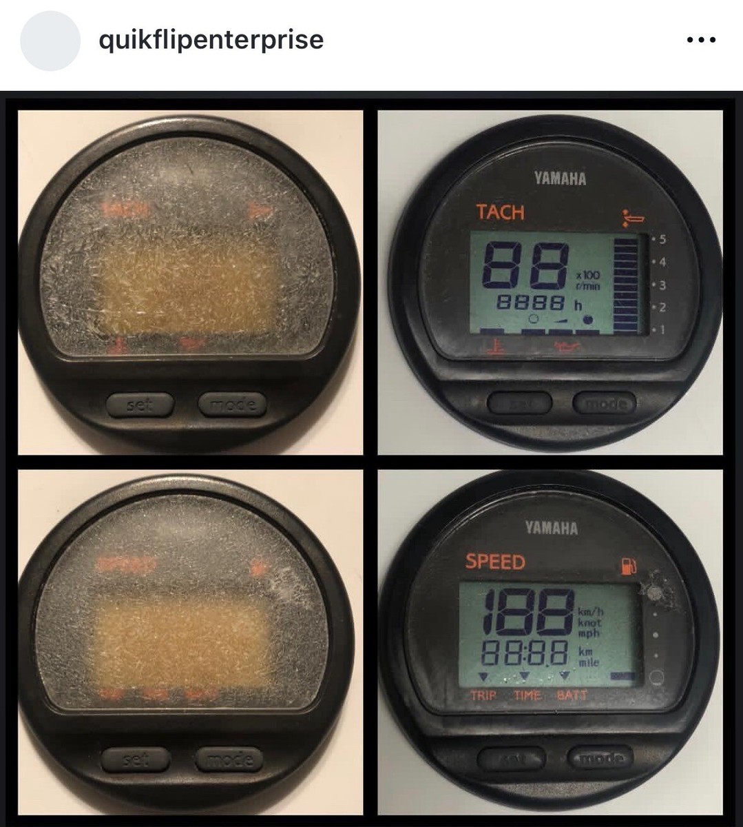 YAMAHA Outboard Gauge/Cluster Lcd Repair Service 6Y5 Speed Tach