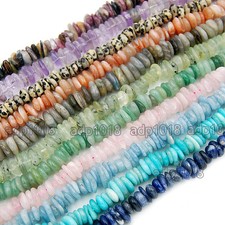 4x8-10x13mm Natural GemStone heishi Freeform Spacer Beads Strand 15.5"