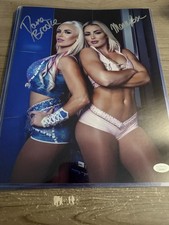 Dana Brooke Mandy Rose Dual Signed 11x14 Jsa Cert Wwe Nxt Tna