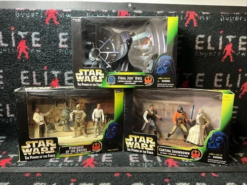 Star Wars 1997 Power of the Force JEDI DUEL CANTINA SHOWDOWN PURCHASE DROIDS LOT