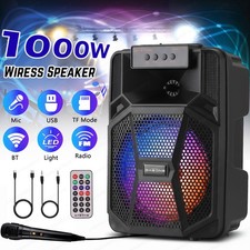 1000W Wireless Portable FM Bluetooth Speaker Deep Bass Sound Party Speaker