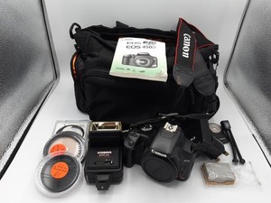 Canon EOS 450D Rebel XSi DSLR Camera Body Cobra Auto 210 Flash ag Bundle