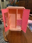 Vintage Barbie Armoire/Wardrobe 1970s Pink Closet