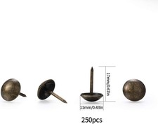 Moicstiy 100 Pcs 7/16Inch Antique Brass Upholstery Tacks Moicstiy 100 Pcs 7/16Inch Antique Brass Upholstery Tacks